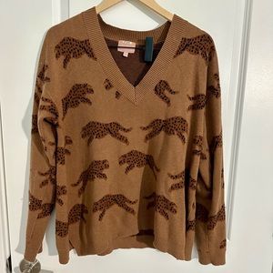 show me your mumu gilligan sweater - jumping cheetah size M